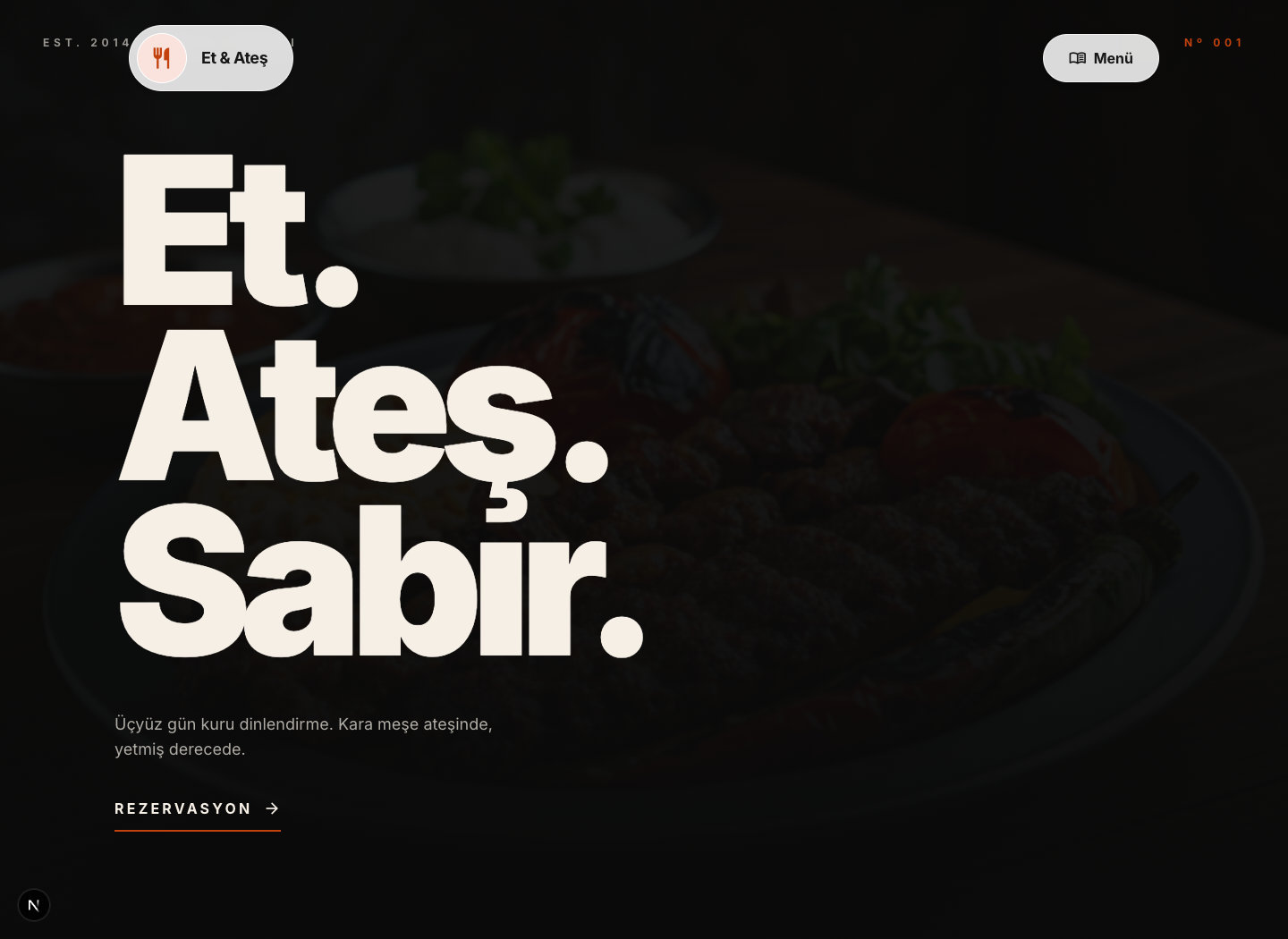 Et & Ateş şablonu önizlemesi